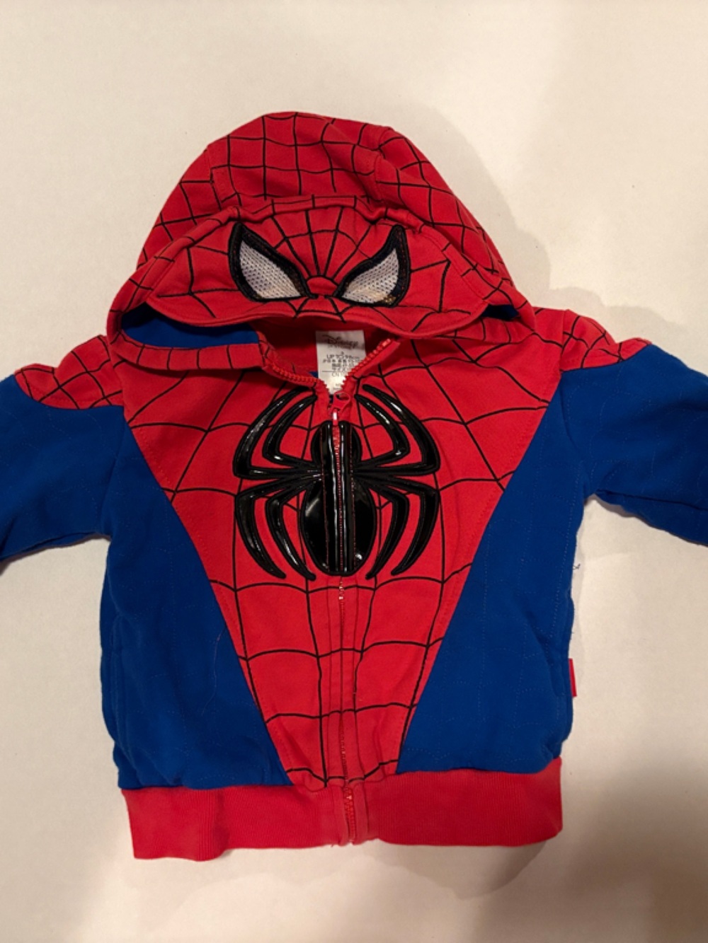 Spider-Man Red & Blue Kids Hoodie Costume Jacket Disney Marvel 3T